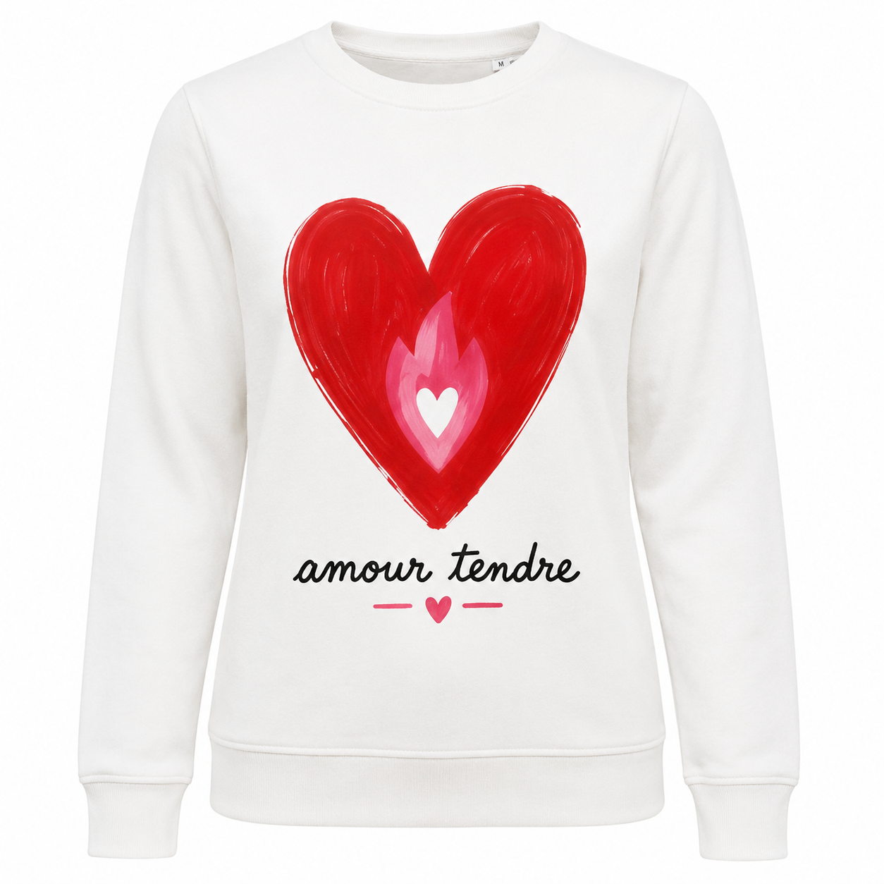 Sweat Amour Tendre : détail du motif Amour Tendre