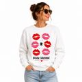 Sweat Bisou Sauvage : motif léopard et slogan Bisou Sauvage