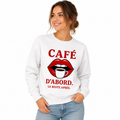 Sweat Café d'Abord, sweat femme imprimé en France