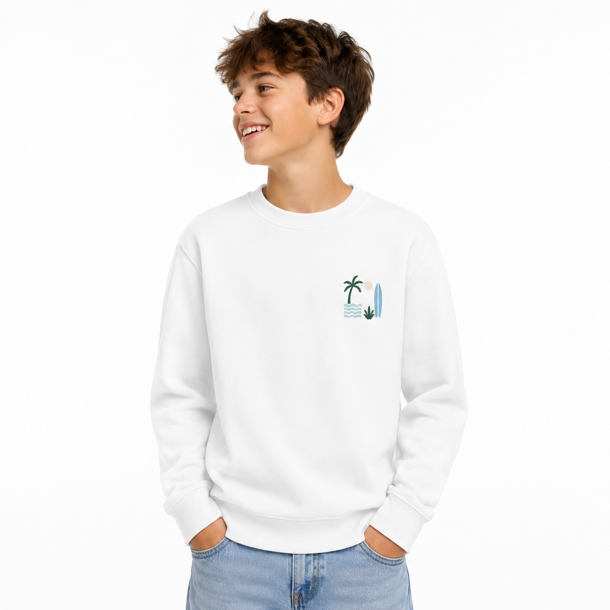 Sweat Enfant Beach Life, sweat enfant imprimé en France — autre vue