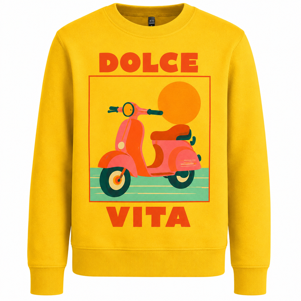 Sweat Enfant Dolce Vita Scooter, sweat enfant imprimé en France — autre vue