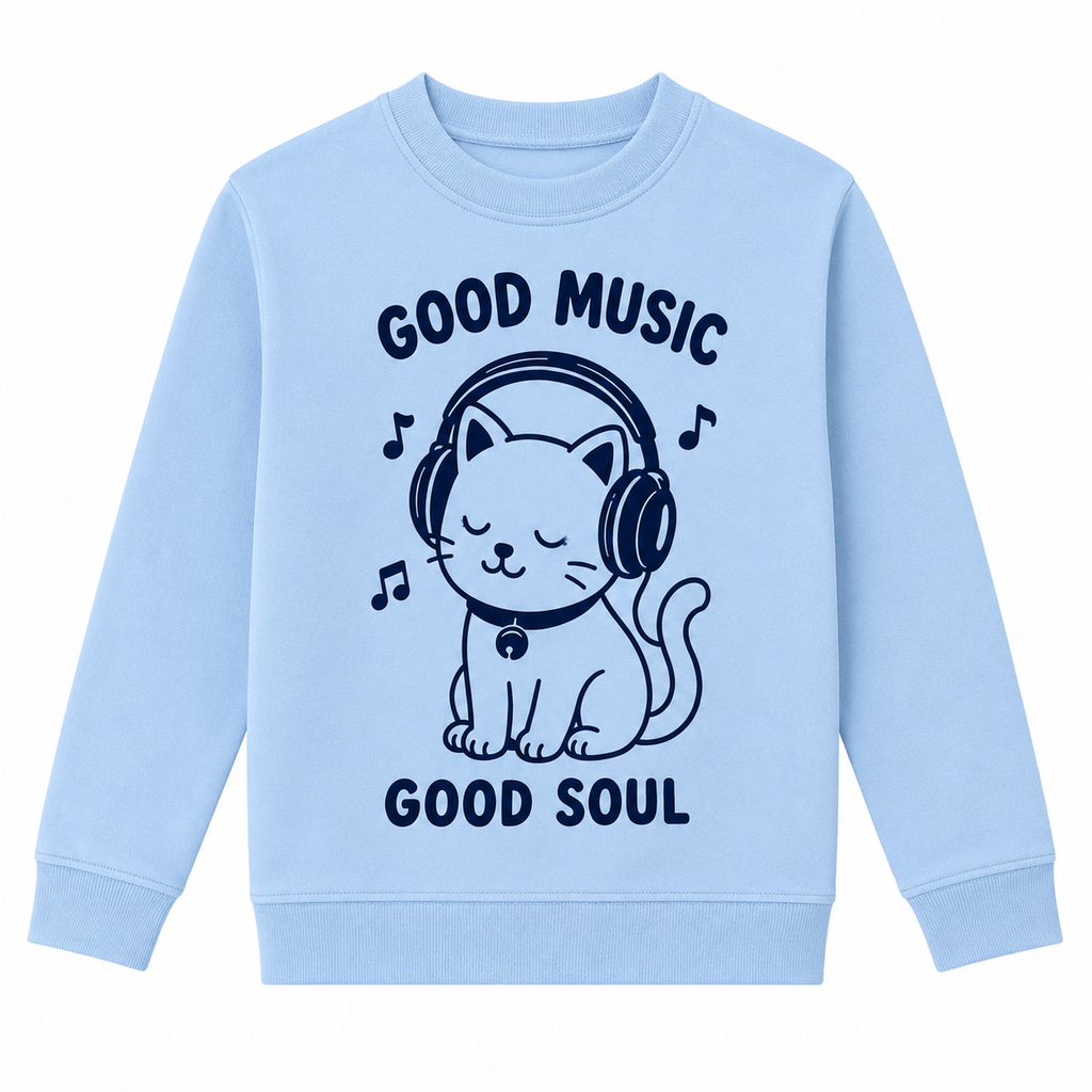 Sweat Enfant Good Music Good Soul, sweat enfant imprimé en France — vue complémentaire 6