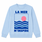 Sweat Enfant La Mer M'inspire, sweat enfant imprimé en France — autre vue