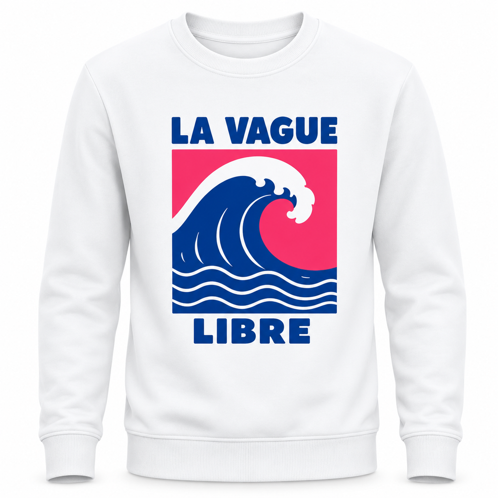 Sweat Enfant La Vague Libre, sweat enfant imprimé en France — autre vue