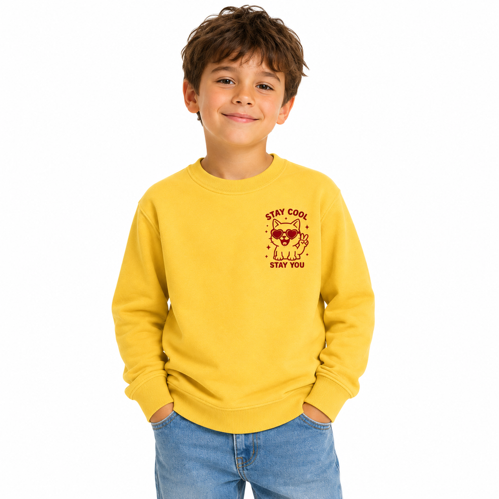 Sweat Enfant Stay Cool Stay You, sweat enfant imprimé en France — autre vue