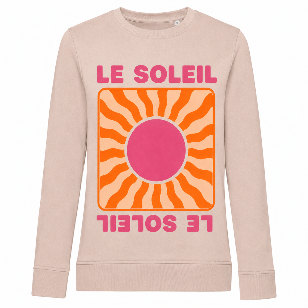 Sweat Le Soleil, sweat femme imprimé en France — autre vue
