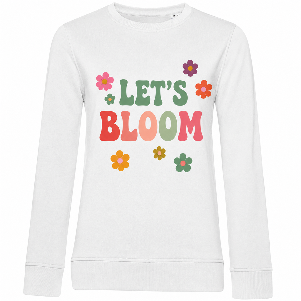 Sweat Let's Bloom : détail du motif fleuri Let's Bloom