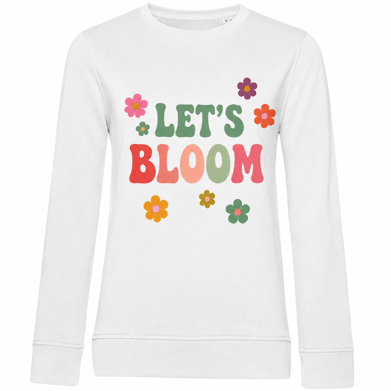 Sweat Let's Bloom : détail du motif fleuri Let's Bloom