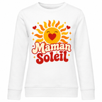 Sweat Maman Soleil : vue de face du motif soleil