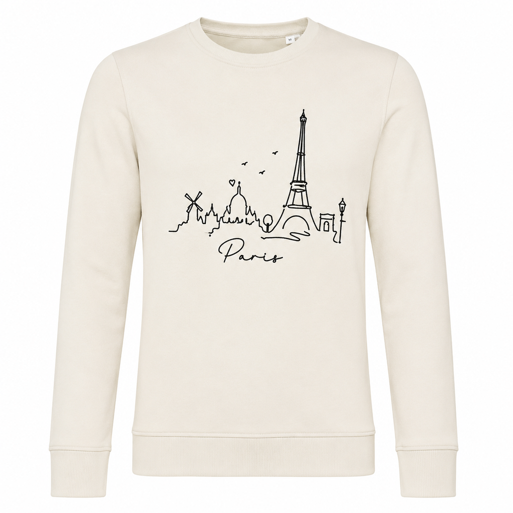 Sweat Paris, sweat femme imprimé en France — autre vue
