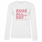 Sweat Rosé All Day Good Times, sweat femme imprimé en France — autre vue