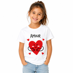 T-shirt Amour Cœur Câlin, t-shirt femme imprimé en France