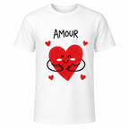 T-shirt Amour Cœur Câlin, t-shirt femme imprimé en France — autre vue