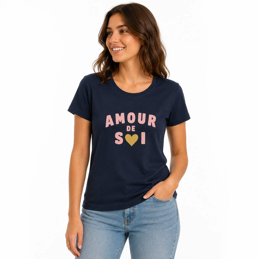 T-shirt Amour de Soi, t-shirt femme imprimé en France