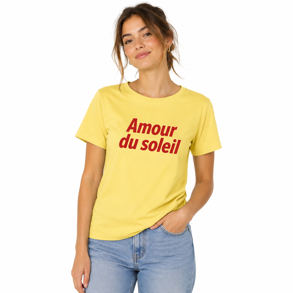 T-shirt femme Amour du Soleil, imprimé solaire