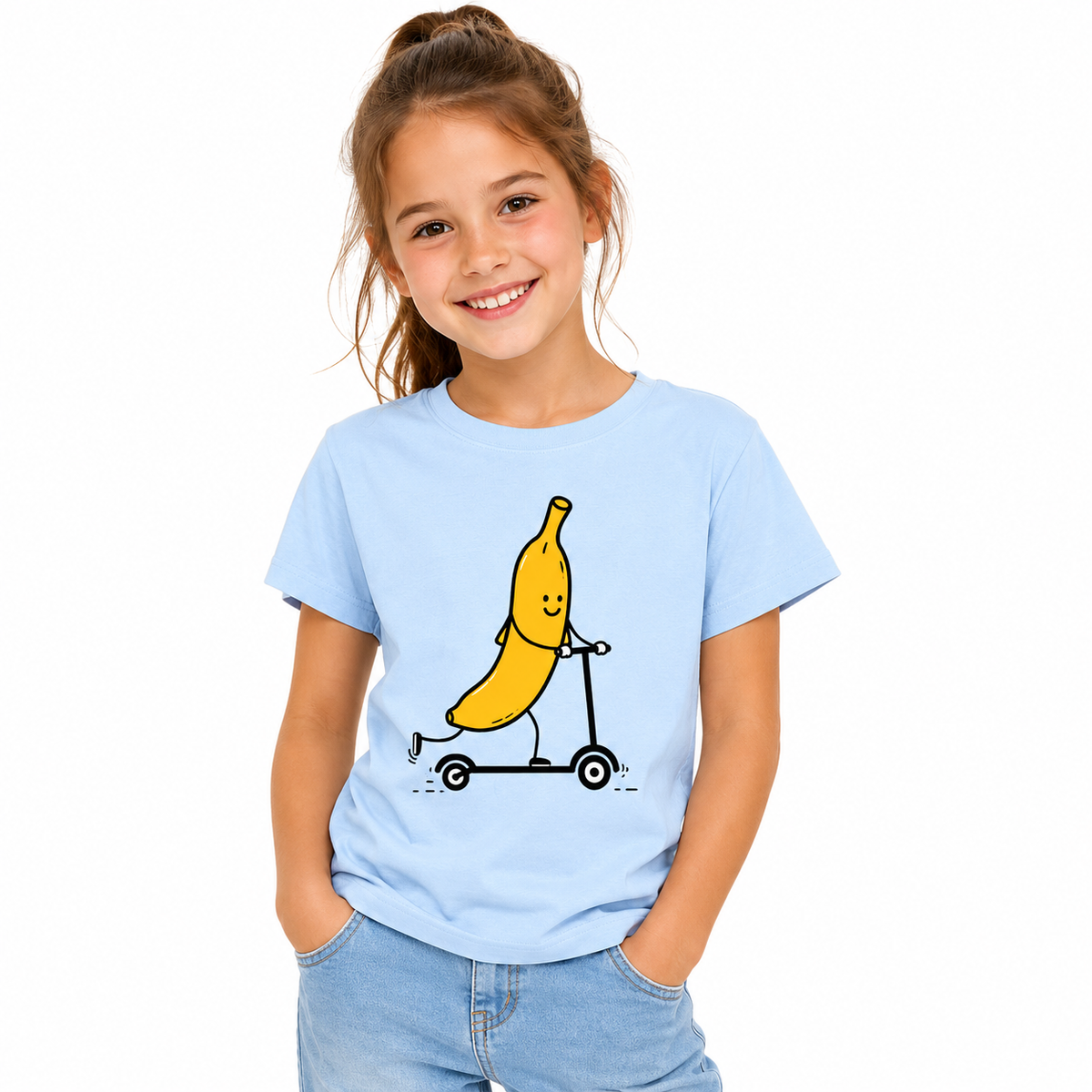 T-shirt Banane à Trottinette, t-shirt femme imprimé en France — autre vue