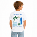 T-shirt Beach Life Surf Chill Repeat, t-shirt femme imprimé en France