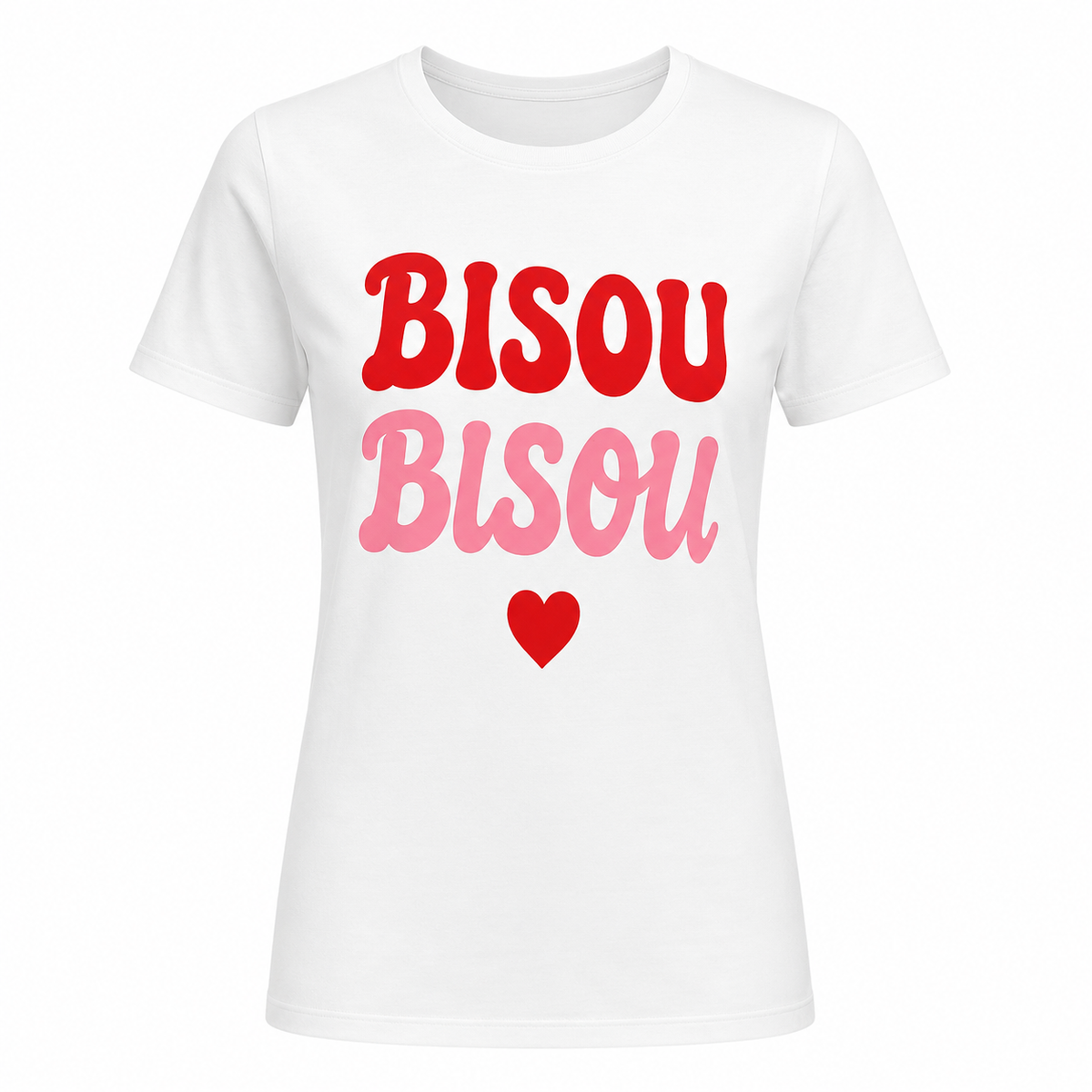 T-shirt Bisou Bisou, t-shirt femme imprimé en France — autre vue