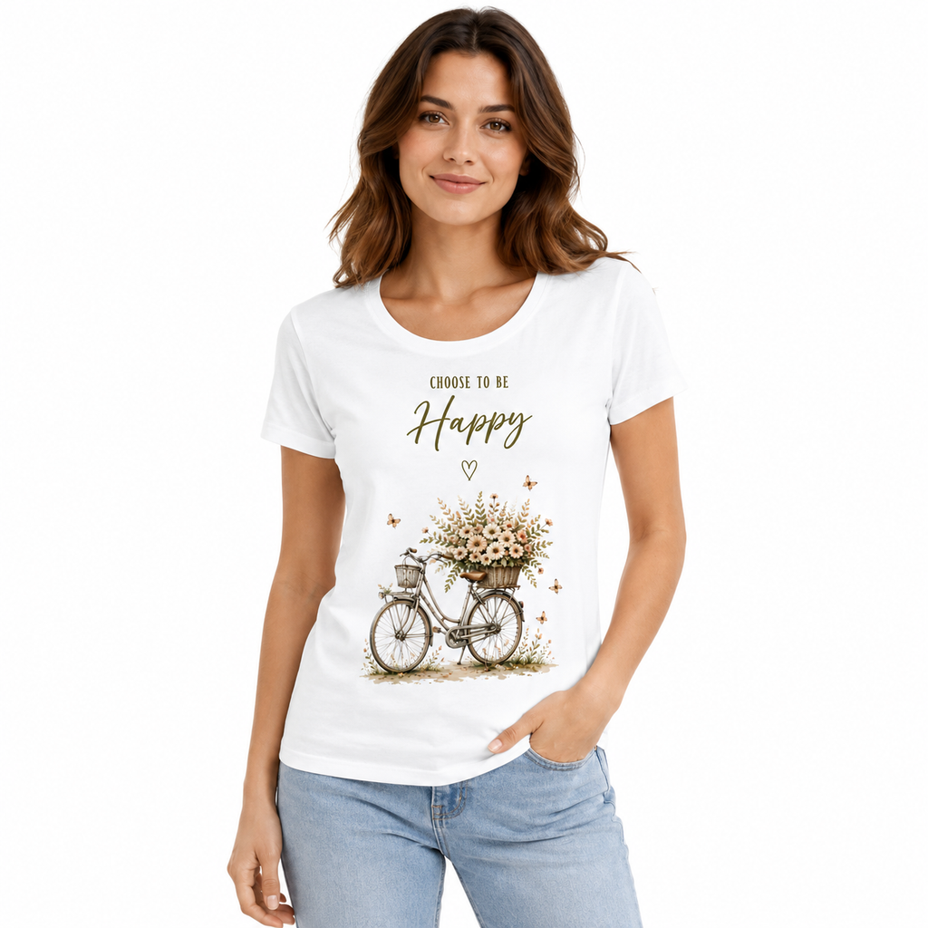 T-shirt Choose to be Happy : slogan Choose to be Happy