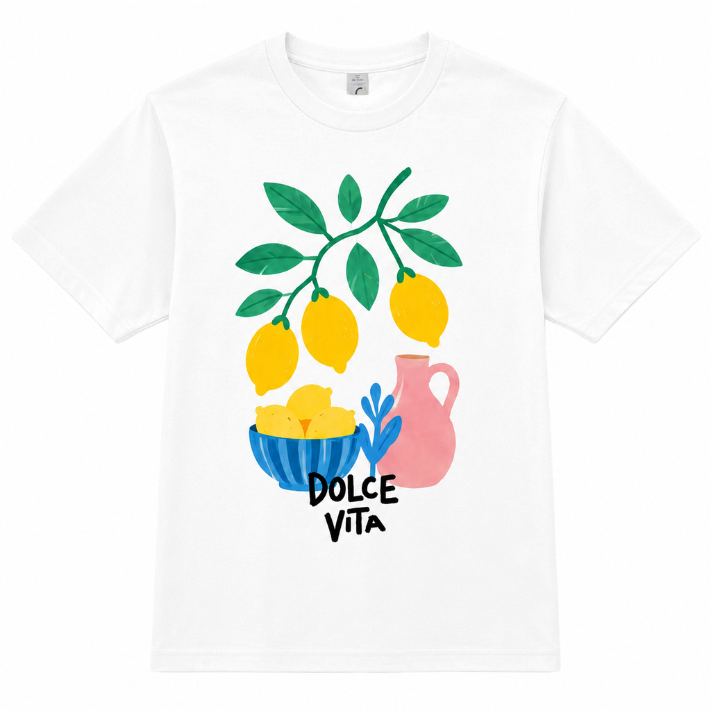 T-shirt Dolce Vita Citrons, t-shirt femme imprimé en France — autre vue