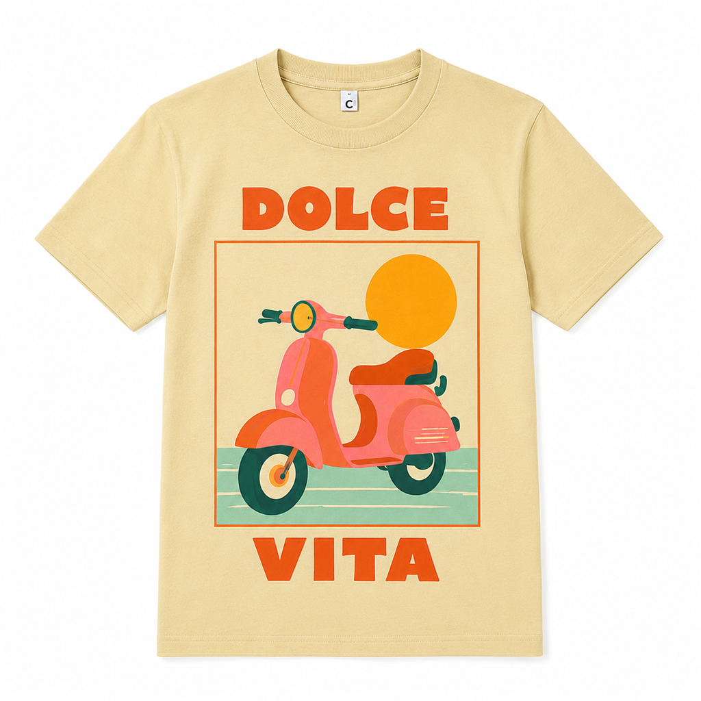 T-shirt Dolce Vita Scooter, t-shirt femme imprimé en France — autre vue