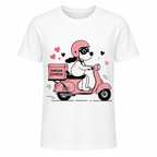 T-shirt enfant Chien Amour Express, coton bio imprimé en France — autre vue