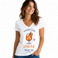 T-shirt femme Aperitivo Spritz : verre de spritz et slogan Aperitivo Mood On