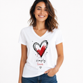 T-shirt femme Simply Love : cœur et slogan Simply Love