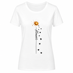T-shirt marine Flower : motif fleur colorée