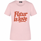 T-shirt femme Futur is Love, coton rose imprimé en France — autre vue