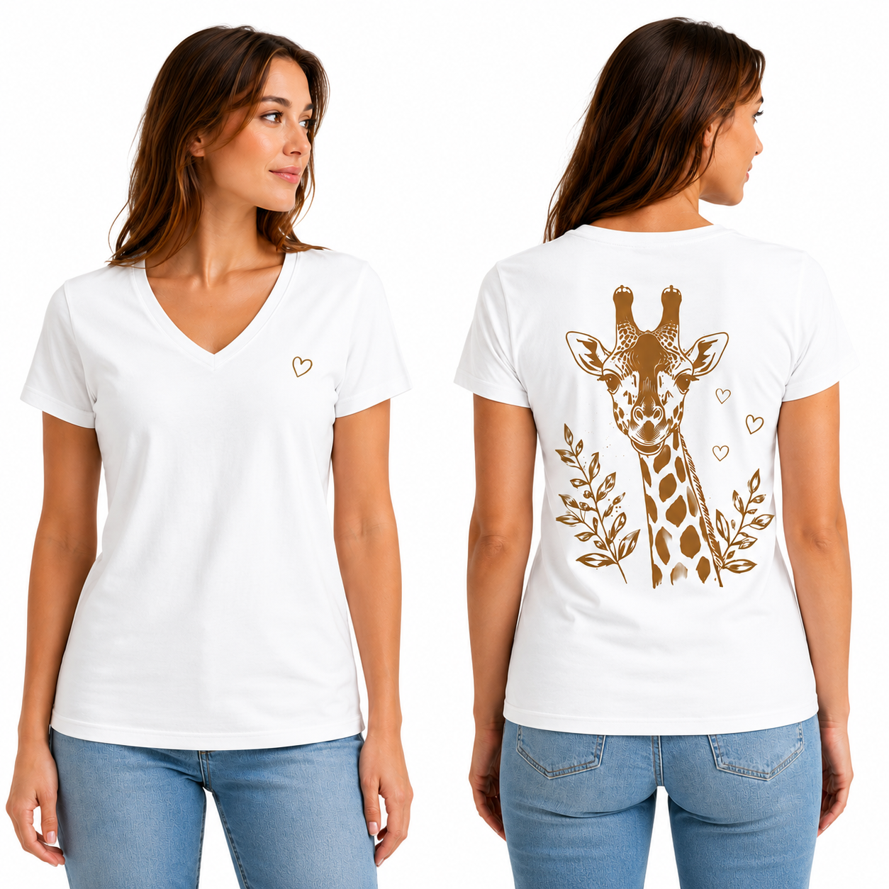 T-shirt femme Girafe Bohème, vue d'ensemble