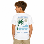 T-shirt Good Vibes Sea You Soon, t-shirt femme imprimé en France