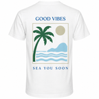 T-shirt Good Vibes Sea You Soon, t-shirt femme imprimé en France — vue complémentaire 3