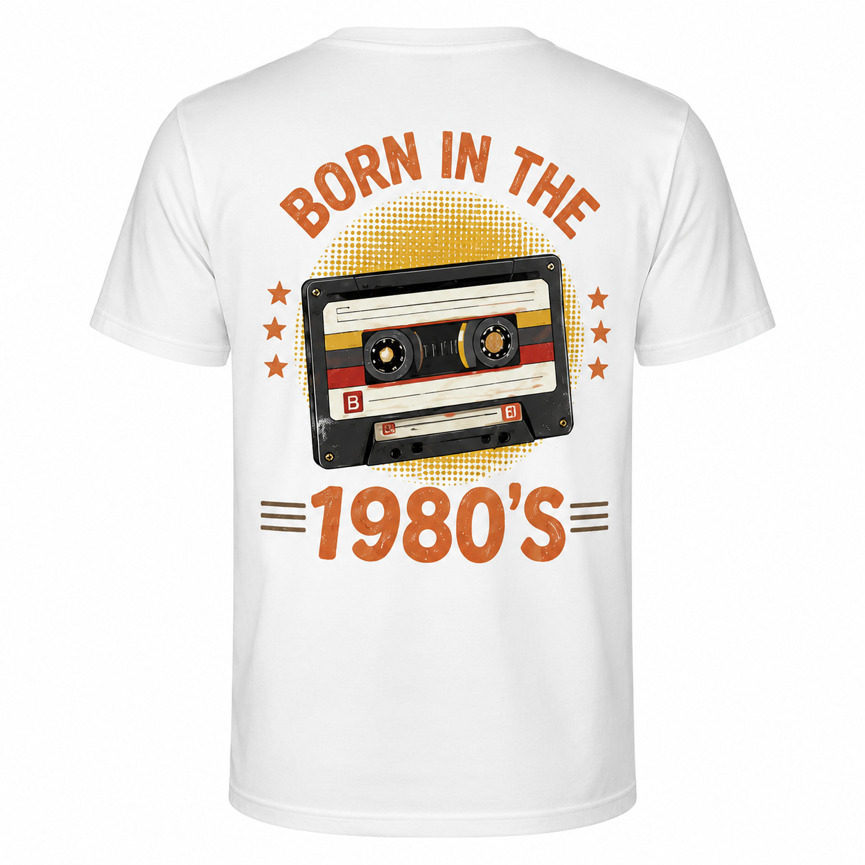 T-shirt homme Born in the 1980's, vue d'ensemble