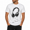 T-shirt homme Casque Encre Graffiti : casque audio style encre et graffiti streetwear