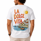 T-shirt Homme La Dolce Vita Village, t-shirt homme imprimé en France