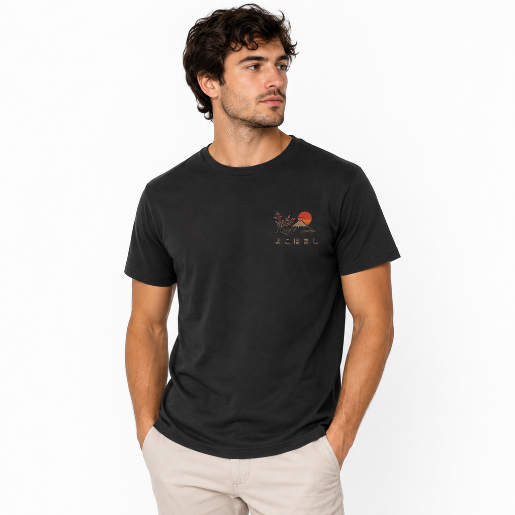 T-shirt Homme Mont Fuji, t-shirt homme imprimé en France — autre vue