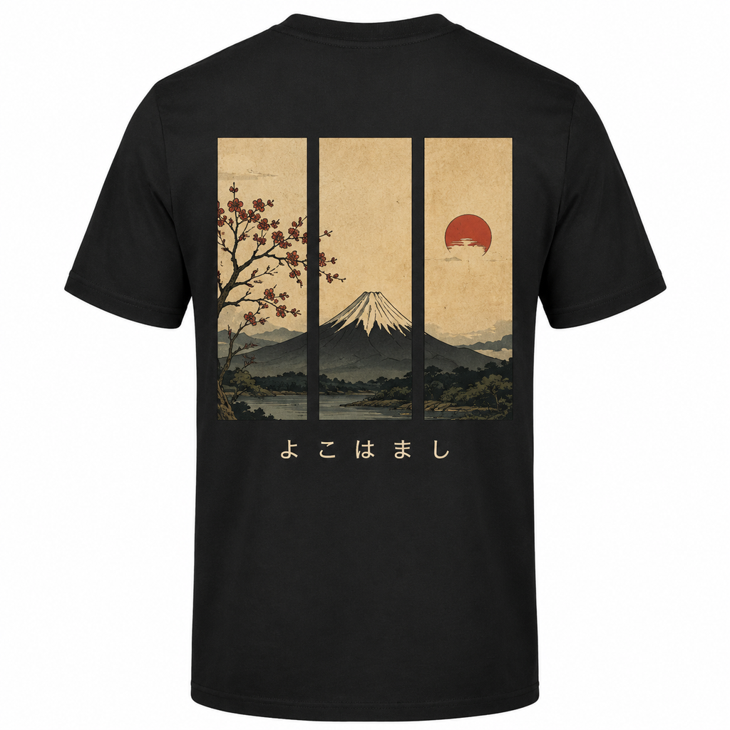 T-shirt Homme Mont Fuji, t-shirt homme imprimé en France — vue complémentaire 3