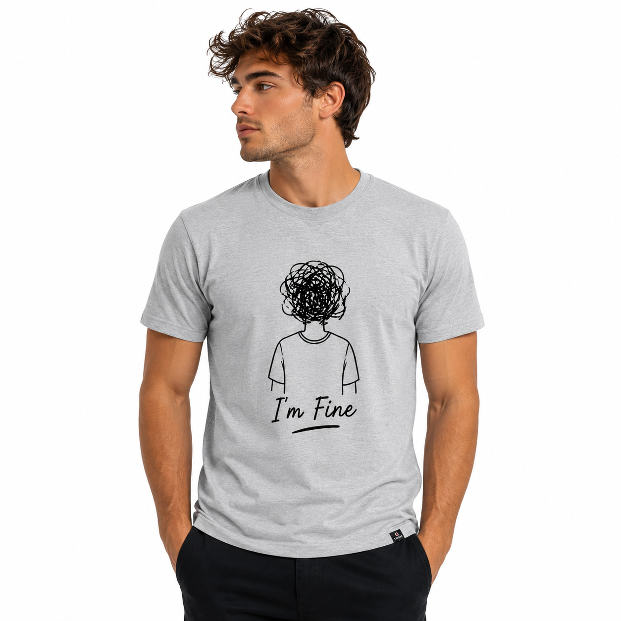 T-shirt I'm Fine : slogan humoristique I'm Fine