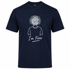T-shirt beige I'm Fine : slogan humoristique