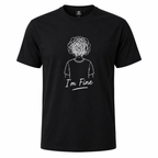 T-shirt vert I'm Fine : slogan humoristique