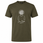T-shirt I'm Fine : détail du lettrage I'm Fine