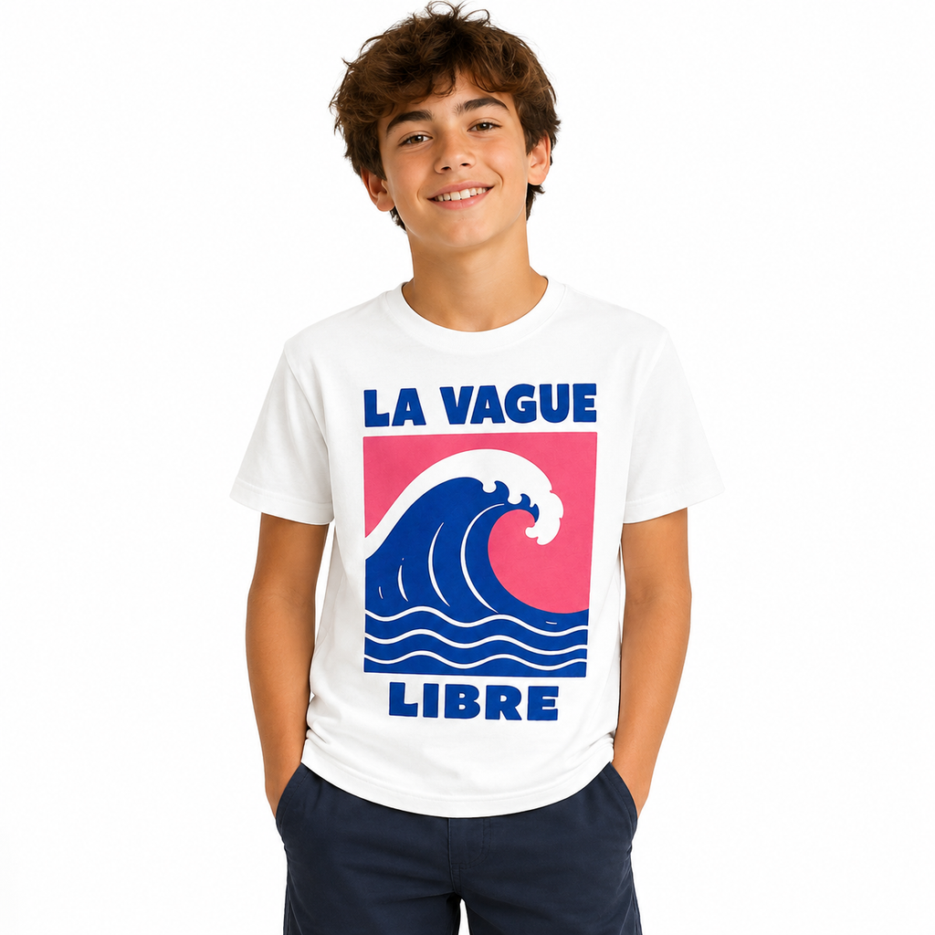 T-shirt La Vague Libre, t-shirt femme imprimé en France