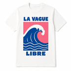 T-shirt La Vague Libre, t-shirt femme imprimé en France — autre vue