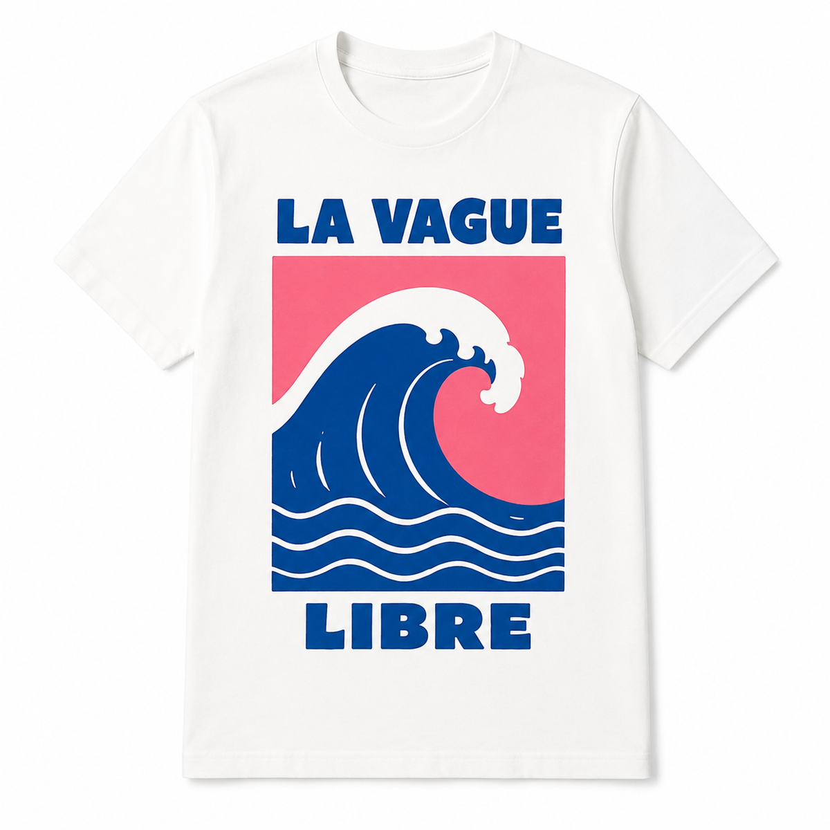T-shirt La Vague Libre, t-shirt femme imprimé en France — autre vue