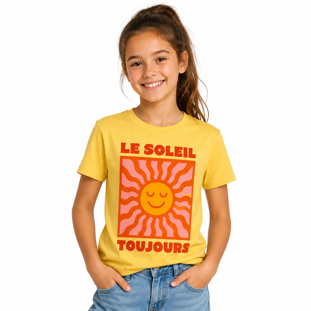 T-shirt Le Soleil Toujours, t-shirt femme imprimé en France