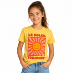T-shirt Le Soleil Toujours, t-shirt femme imprimé en France