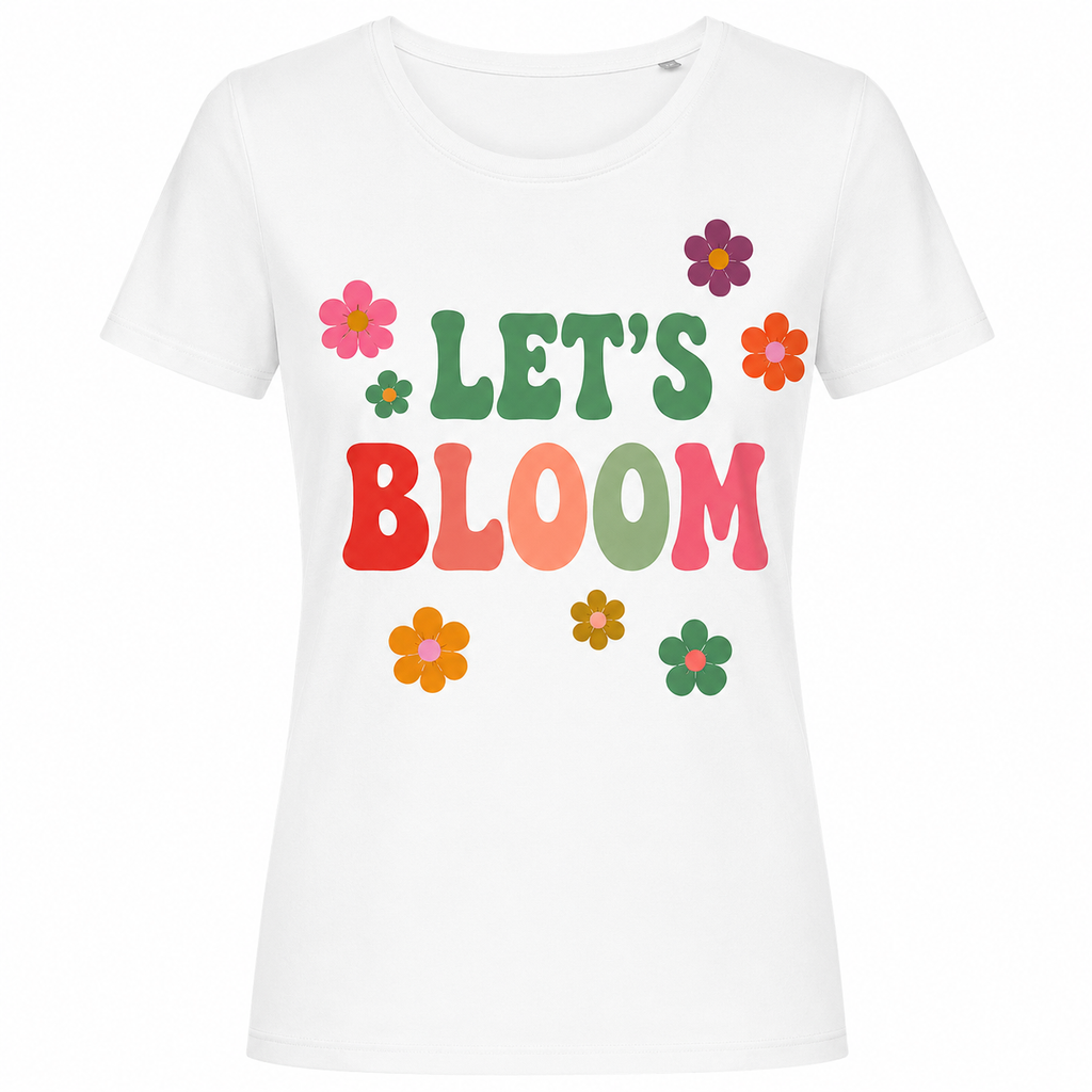 T-shirt Let's Bloom, t-shirt femme imprimé en France — autre vue