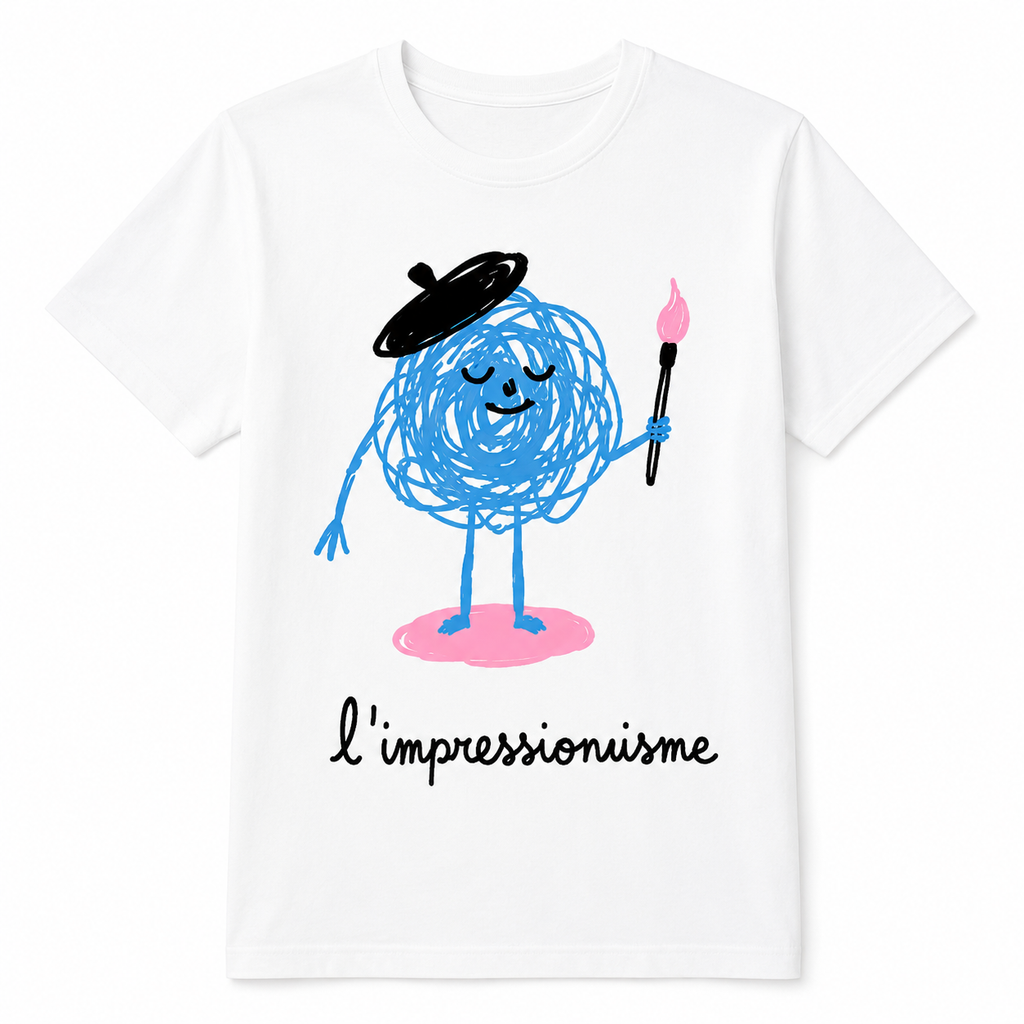 T-shirt L'Impressionnisme, t-shirt femme imprimé en France — autre vue