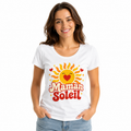 T-shirt femme Maman Soleil : soleil et slogan Maman Soleil